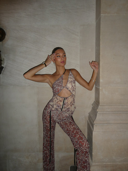 Bec & Bridge Nova strappy top & Priya pant set floral multi