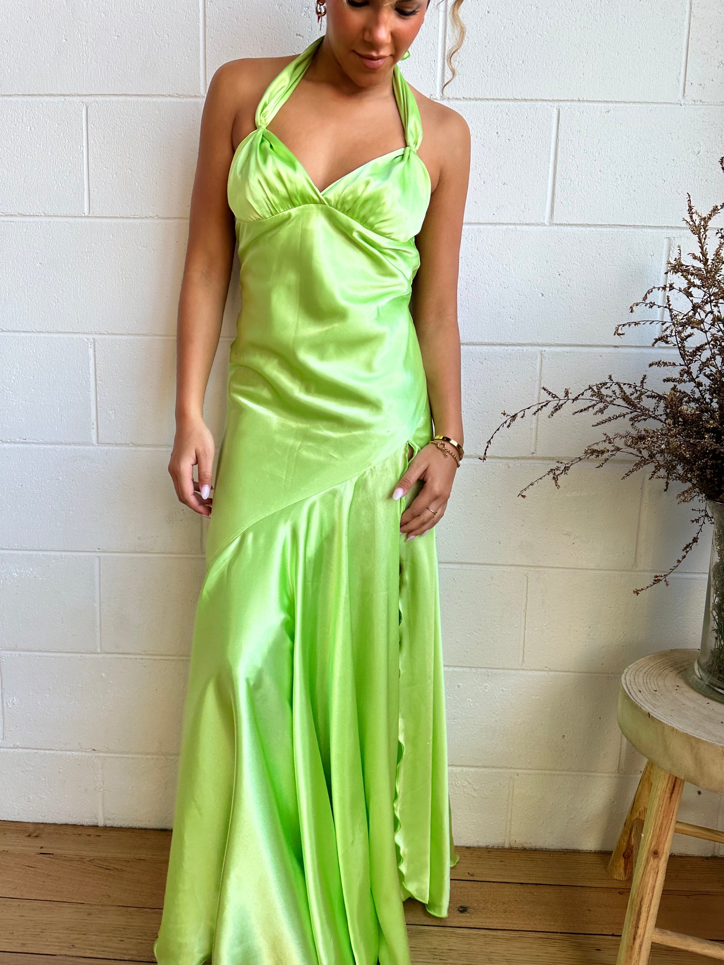 Vintage green slip custom made
